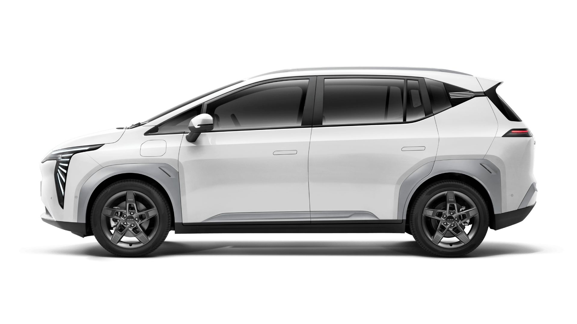 France AJ Group - AION Y AION Y Plus exterior — Pure White side profile | France AJ Group Ltd vehicle