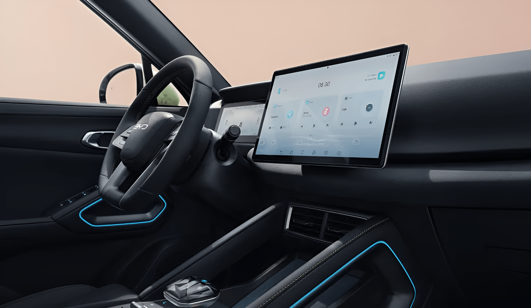 BYD ATTO 2 intelligent cockpit — rotatable touchscreen with Android Auto, Apple CarPlay, voice control & OTA updates | France AJ Group Ltd