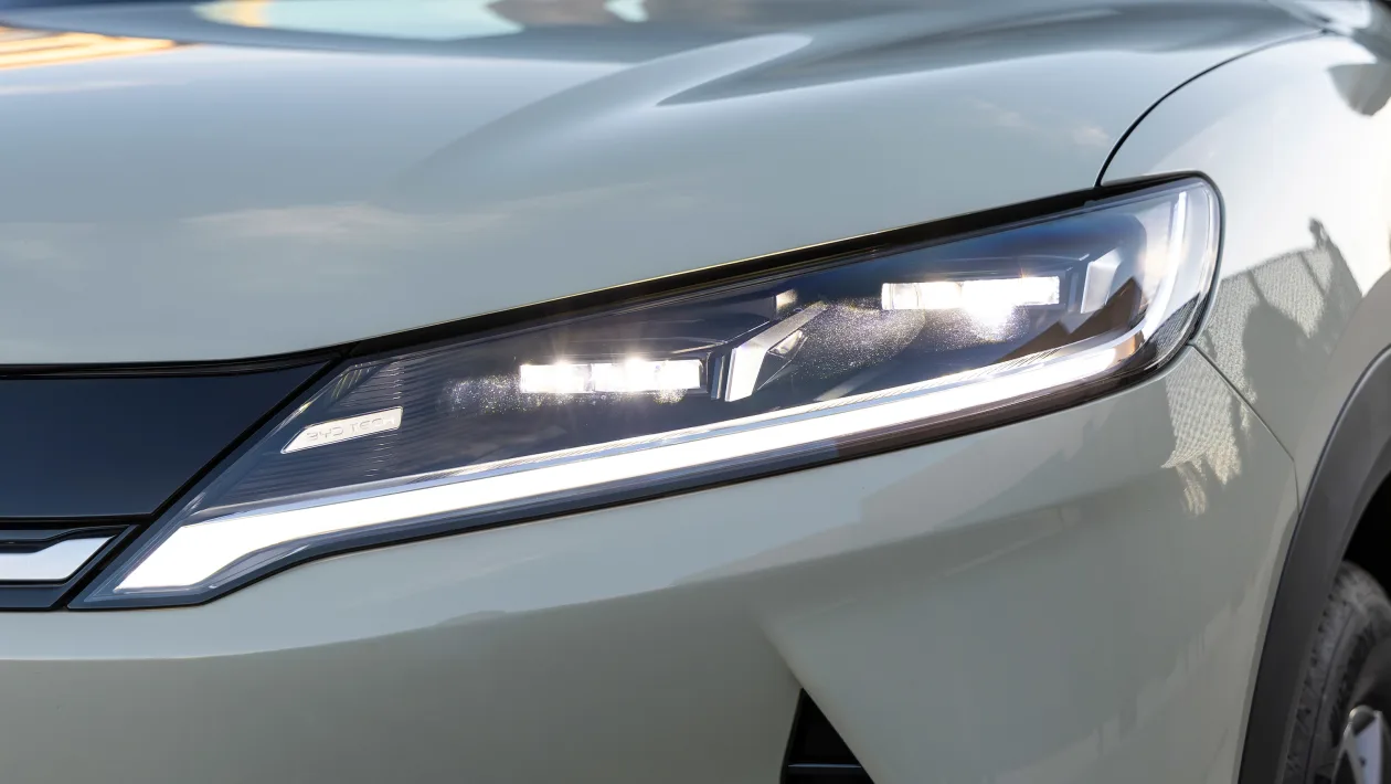BYD ATTO 2 front lighting — sleek LED headlamps with signature DRL