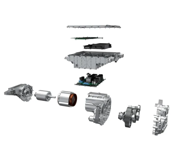 BYD ATTO 2 8-in-1 electric powertrain — integrated control units and drive system for efficiency