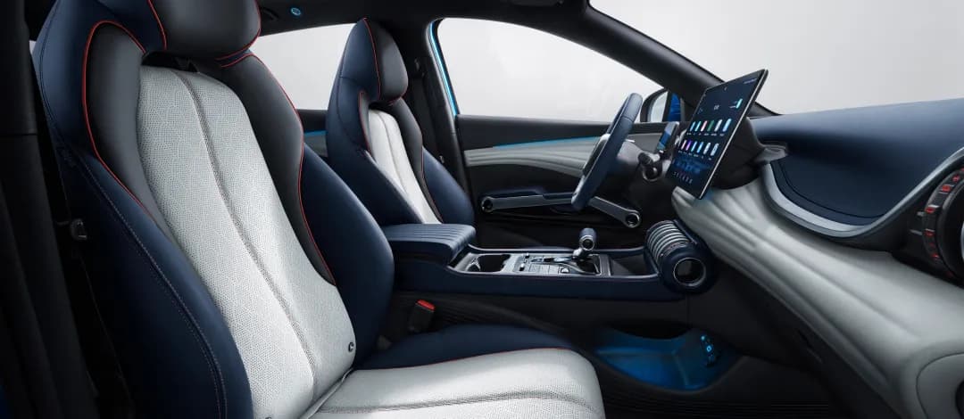 BYD ATTO 3 seats — vegan leather, heated and power-adjustable