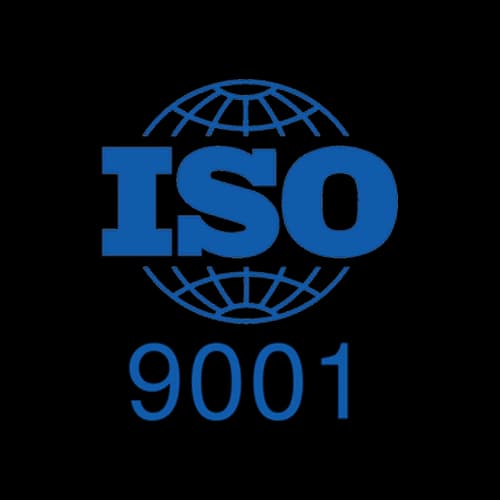ISO 9001 Quality Management System certification ensuring consistent product quality.