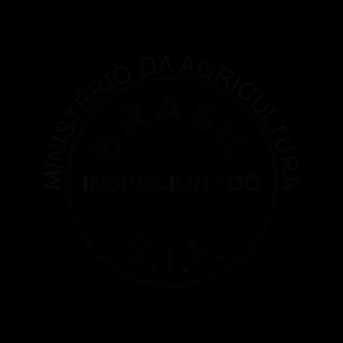 SIF Brasil (Service of Federal Inspection) seal for Brazilian animal origin food safety standards.